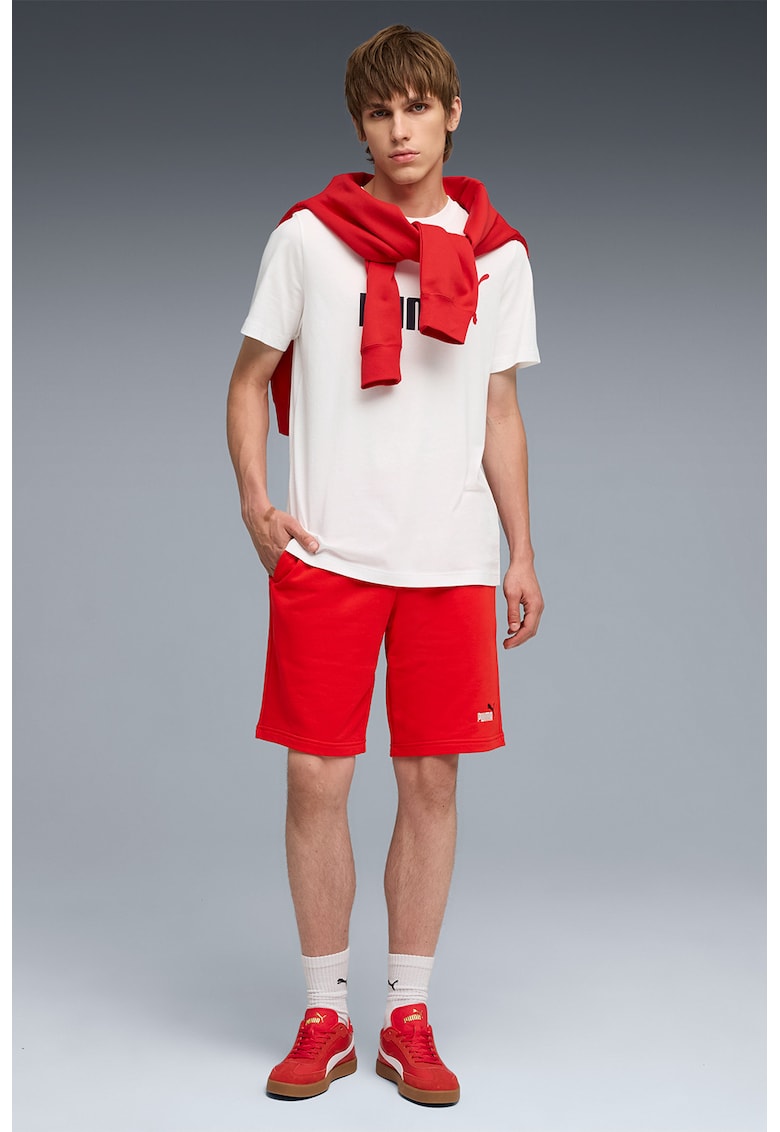 Bermude sport cu talie elastica Essentials 2 - Rosu/Coral