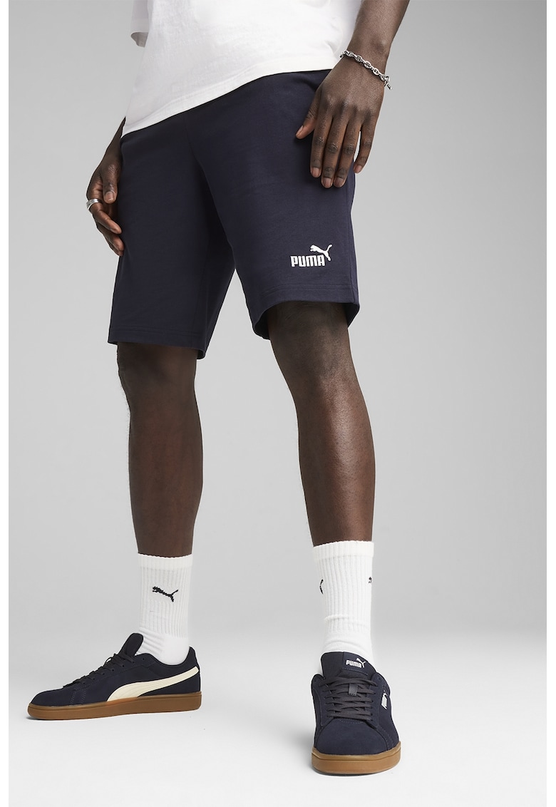 Pantaloni scurti din bumbac cu logo Essential No.1 - Negru
