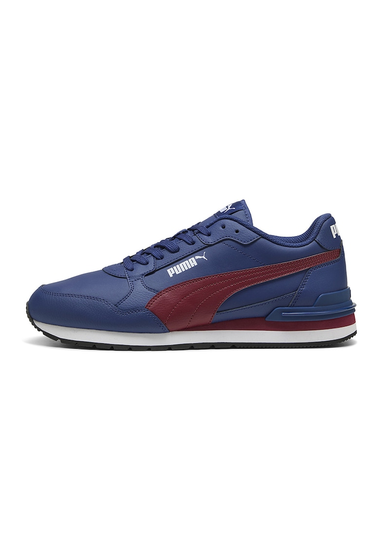 Pantofi sport ST Runner v4 de piele si piele ecologica - Visiniu/Albastru inchis