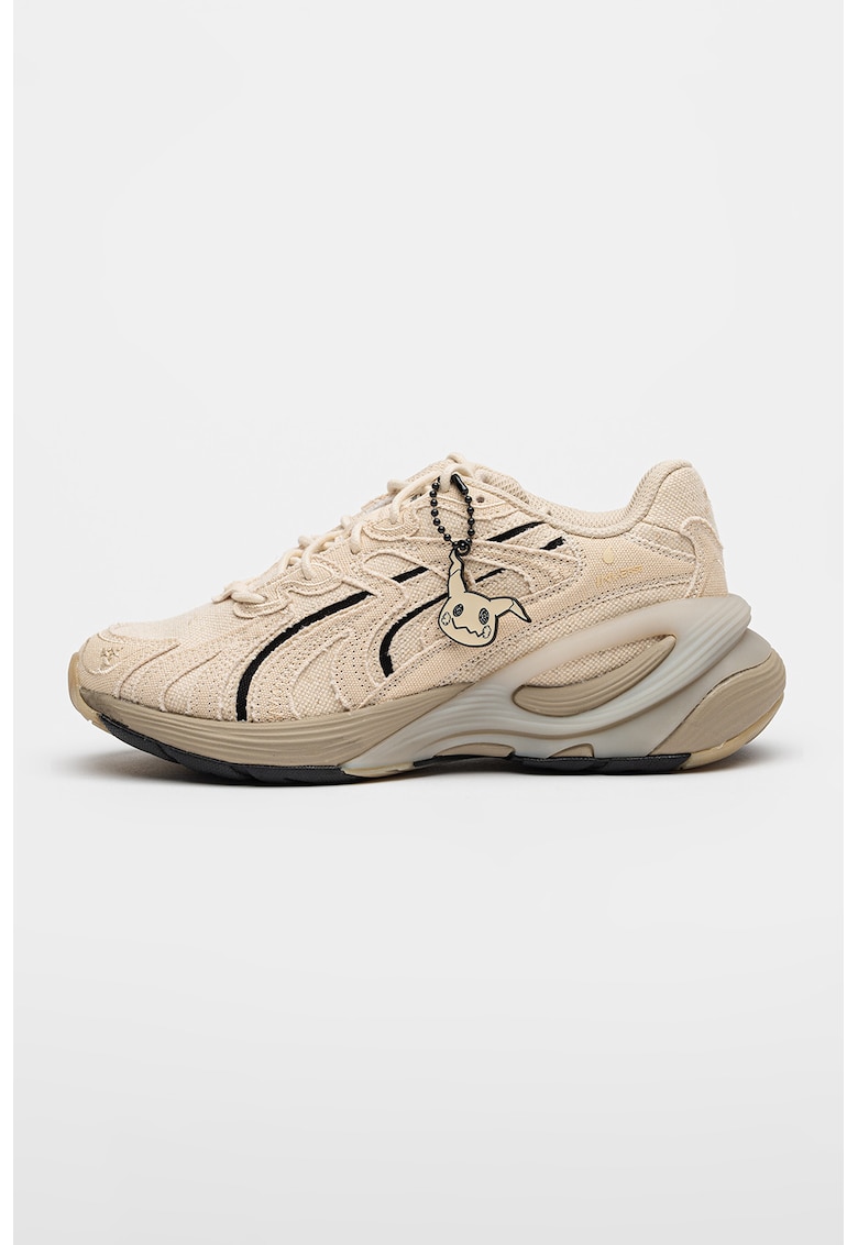 Pantofi sport unisex PUMA x POKÉMON Inverse Mimikyu din material textil - Bej deschis