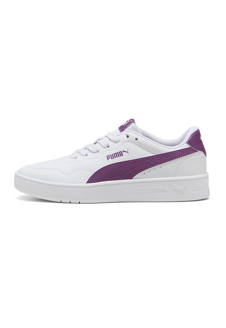 Pantofi sport Court Lally low-cut de piele ecologica - Violet tyrian/Alb murdar