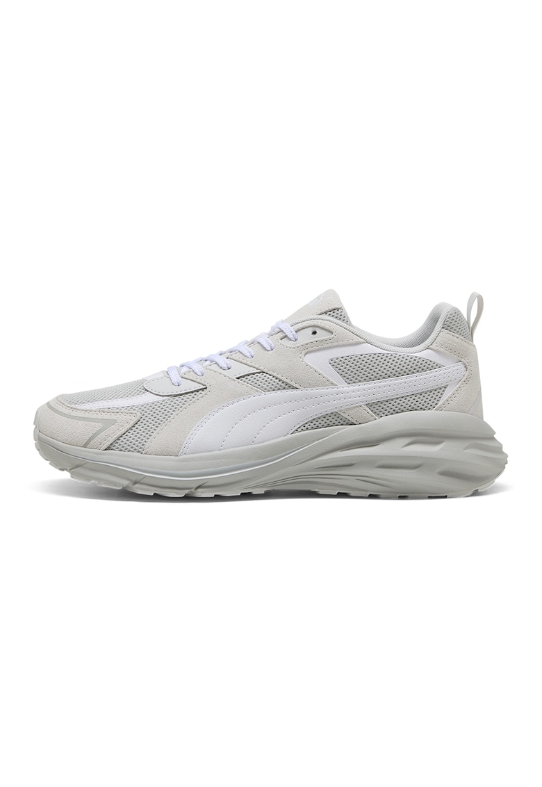 Pantofi sport Hypnotic din plasa cu garnituri din piele intoarsa - Alb murdar