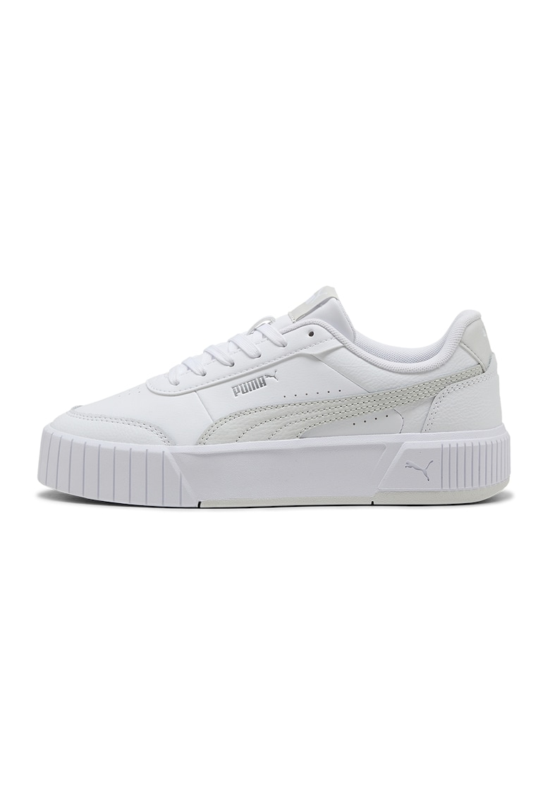 Pantofi sport Carina Mia din piele si piele ecologica - Alb murdar