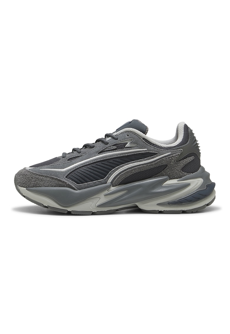 Pantofi sport Surge din material textil cu garnituri din piele intoarsa - Gri antracit