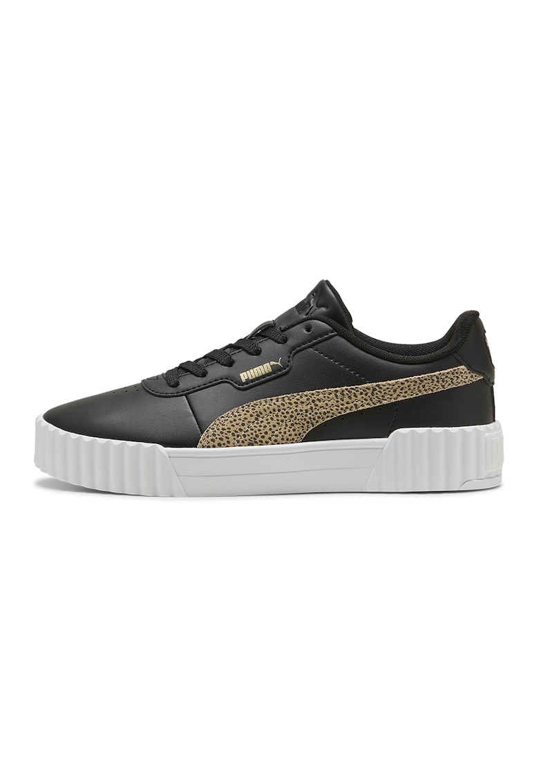 Pantofi sport Carina 3.0 Topcat din piele ecologica cu insertie din piele intoarsa - Negru/Alb optic/Bej deschis