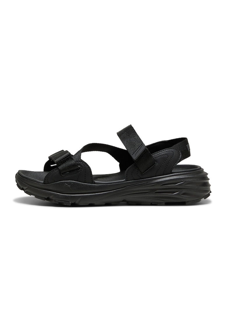 Sandale wedge cu velcro Hypnotic - Negru