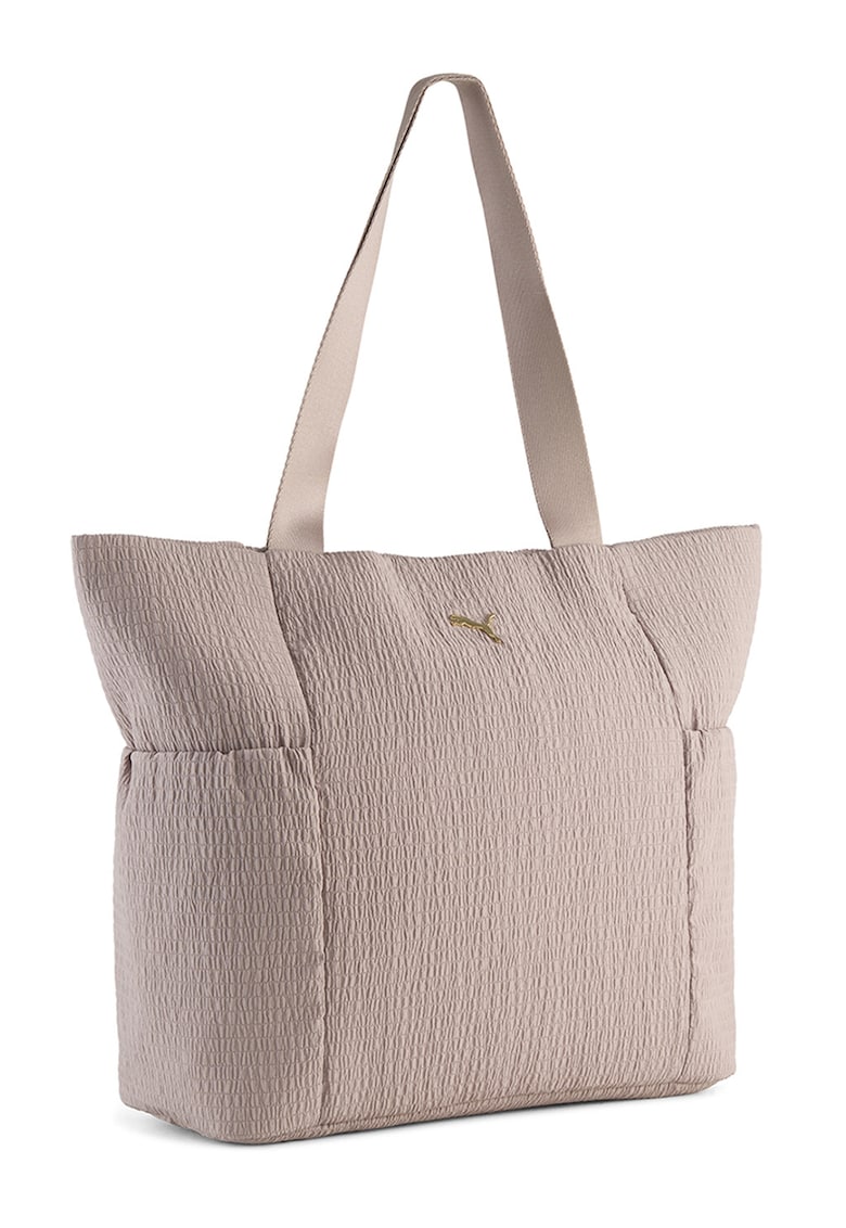 Geanta shopper cu logo UP - Roz prafuit
