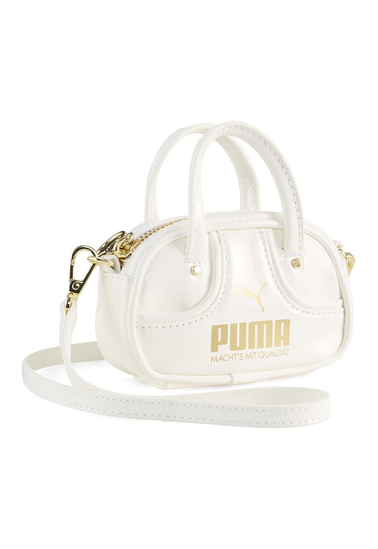 -Geanta cu maner si imprimeu logo 1976 - Alb