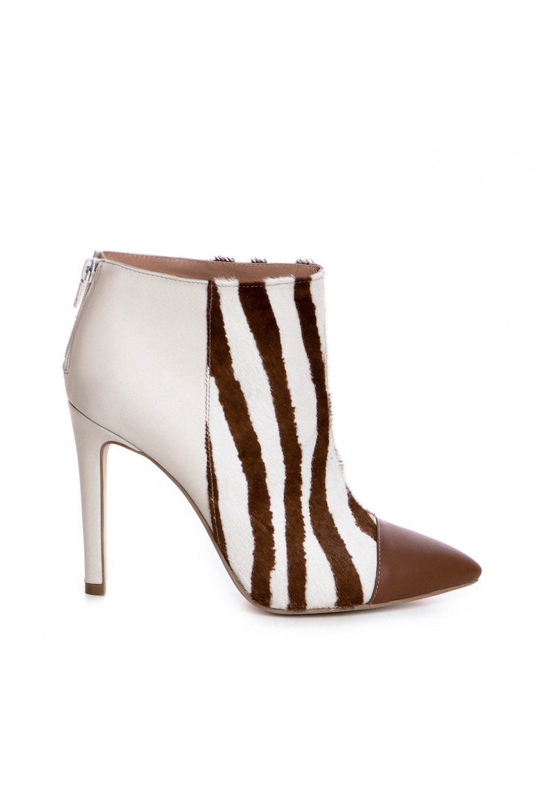Botine dama Piele Naturala Crem Emotion