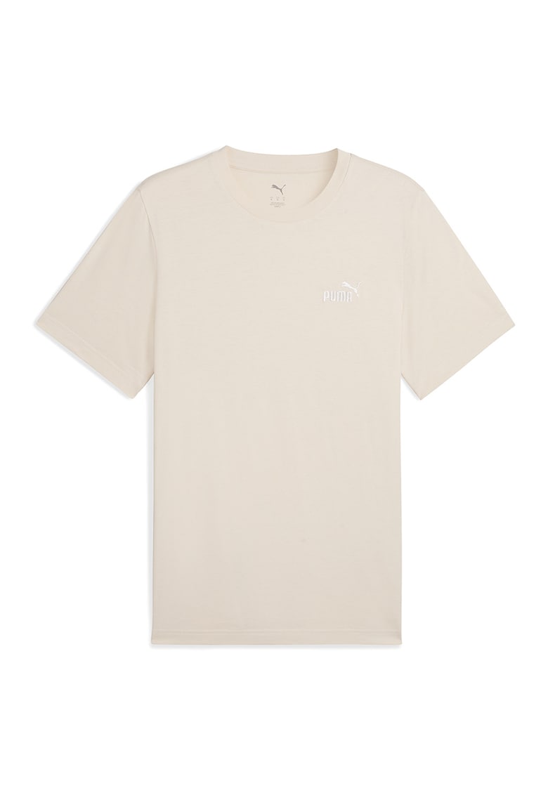Tricou cu logo brodat Essentials No. 1 - Bej/Bej deschis