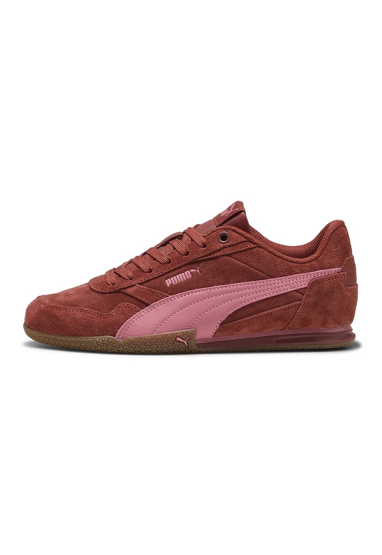 Pantofi sport Bella Donna de piele intoarsa - Roz/Rosu englez