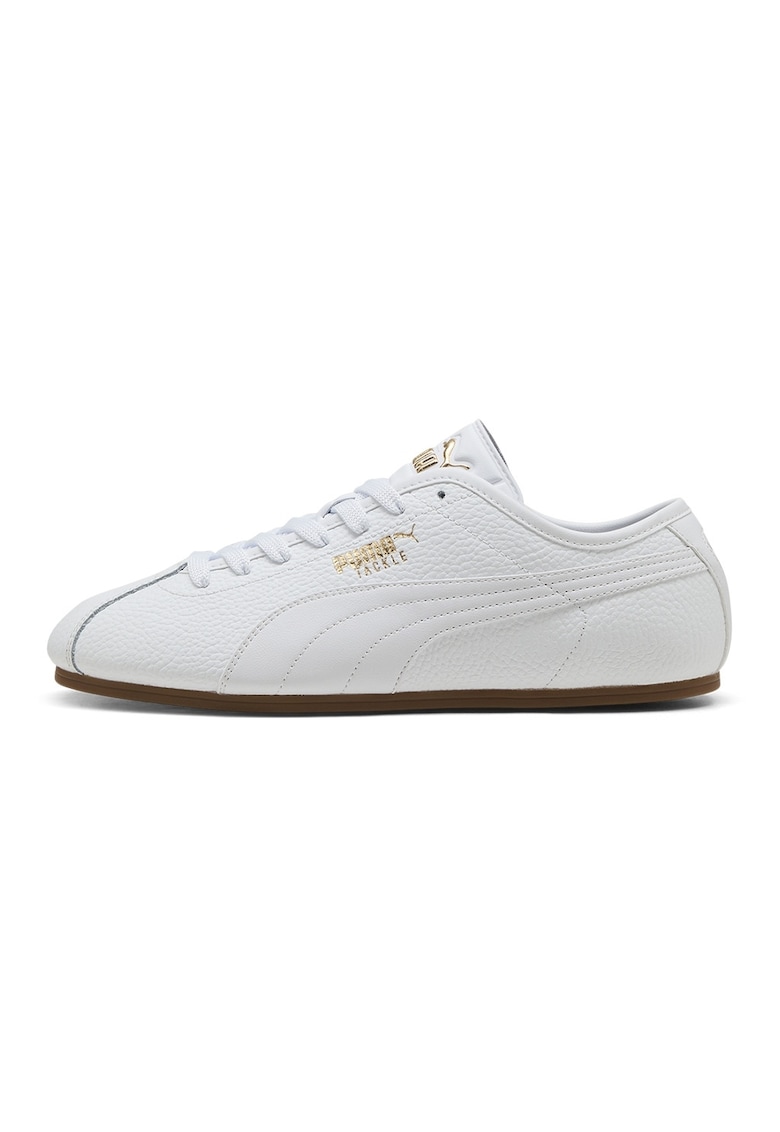 Pantofi sport Tackle L de piele cu garnituri de piele ecologica - Alb/Auriu