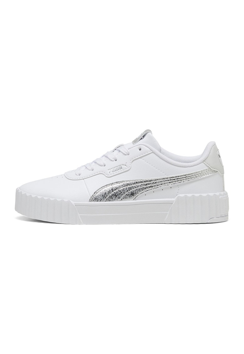 Pantofi sport Carina 3.0 din piele ecologica cu logo cu aspect metalizat