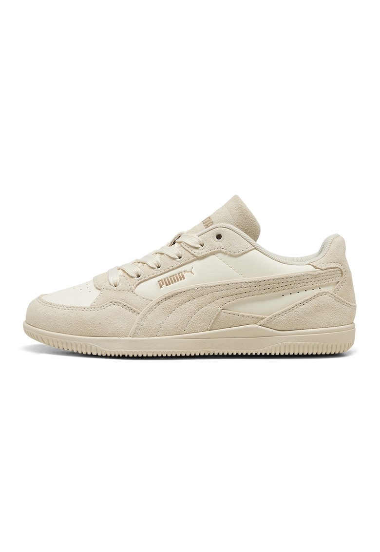 Pantofi sport K-Moda de piele ecologica cu garnituri de piele intoarsa - Bej/Bej deschis