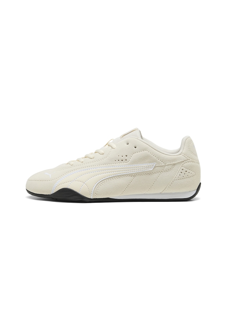 Pantofi sport Catch de piele si piele intoarsa - Alb fildes