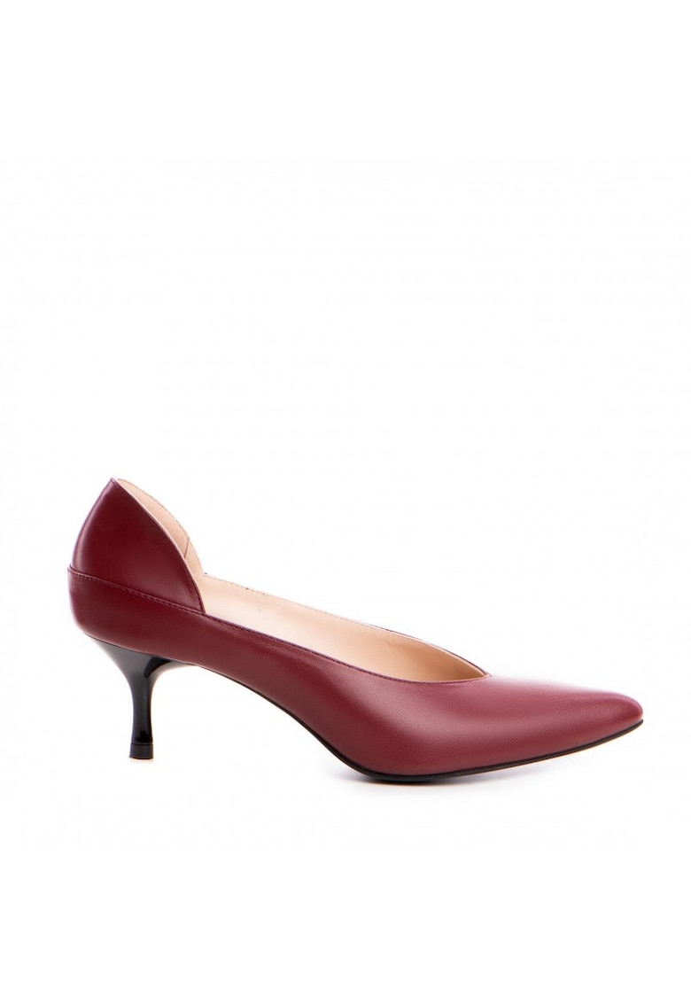 Pantofi stiletto piele naturala Visiniu Celine