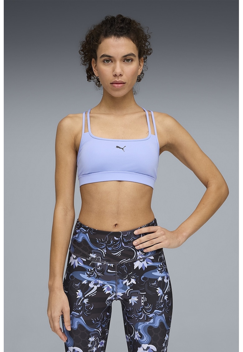 Bustiera pentru fitness Move Strappy - Albastru lavanda