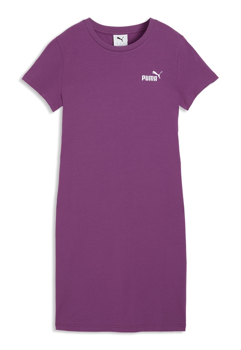 Rochie-tricou cu detaliu logo - Roz fandango
