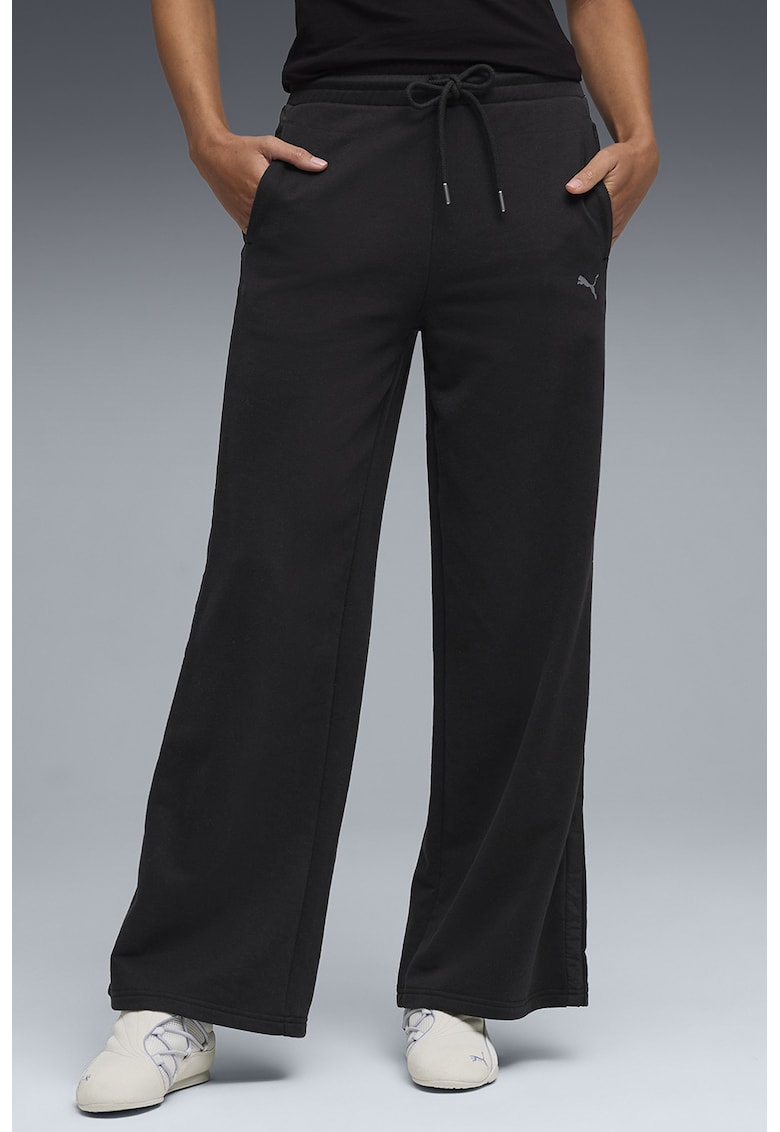 Pantaloni de trening ampli cu talie ajustabila Her - Negru