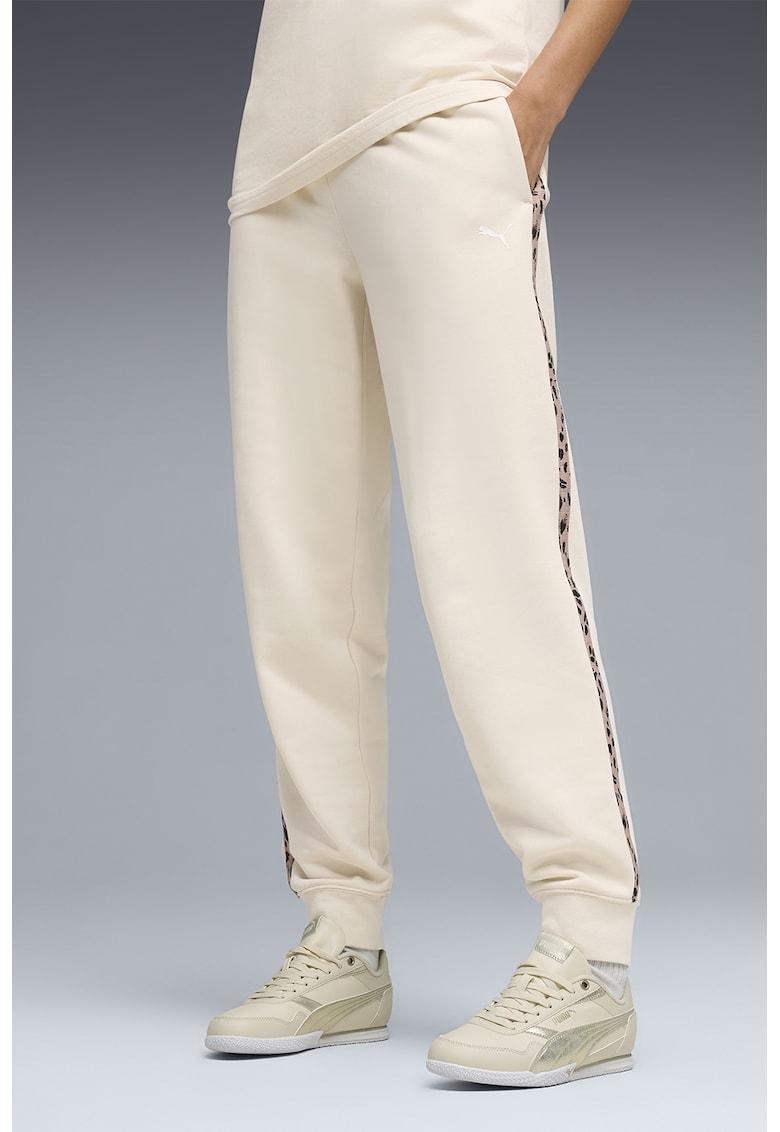 Pantaloni de trening cu talie medie Essentials - Alb fildes - Negru - Roz prafuit -