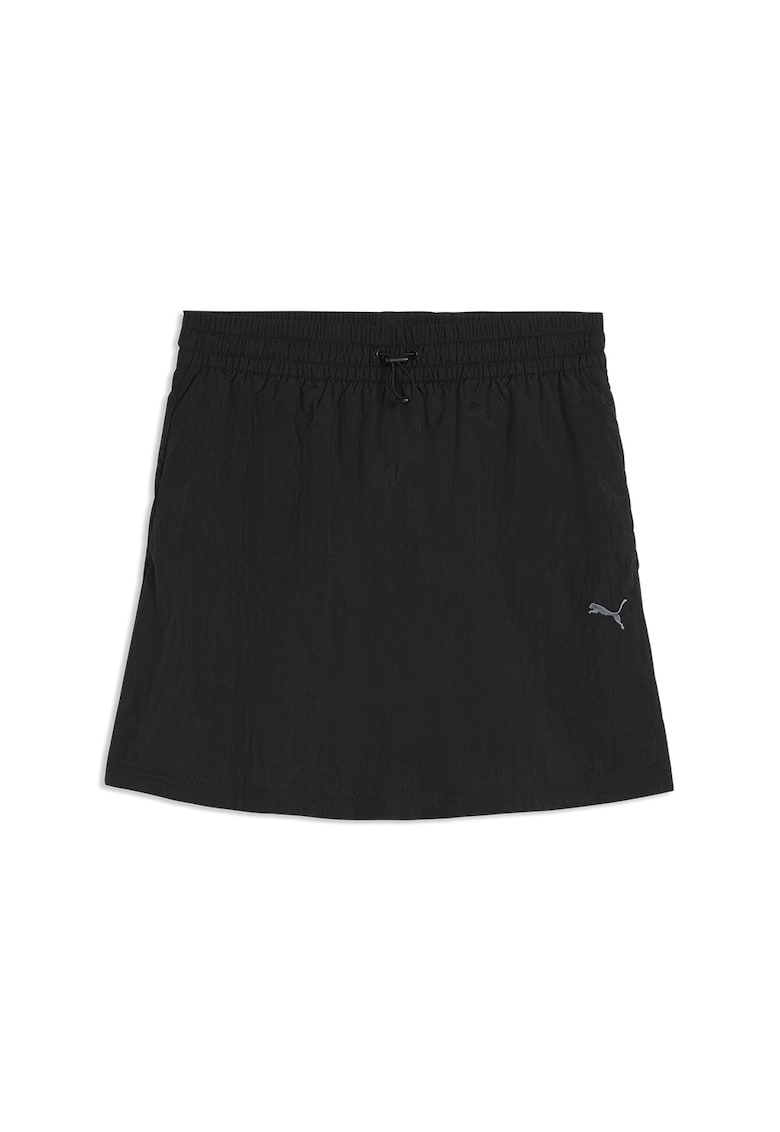 Fusta-pantalon scurta cu buzunare Her - Negru/Gri deschis
