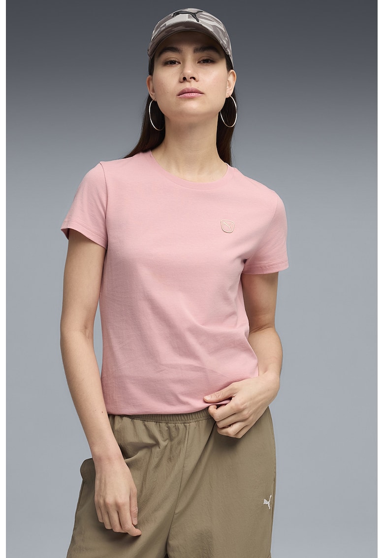 Tricou de bumbac Essentials Elevated - Roz prafuit