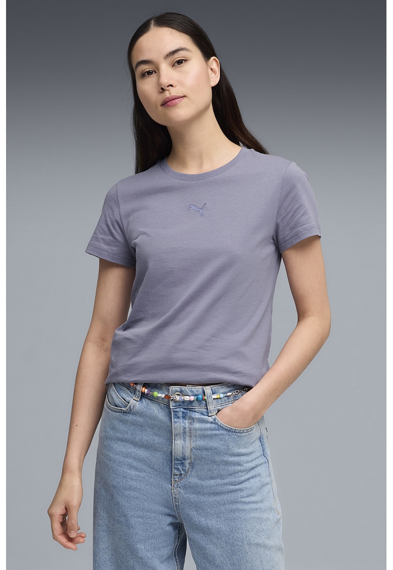 Tricou de bumbac cu logo Essentials - Gri