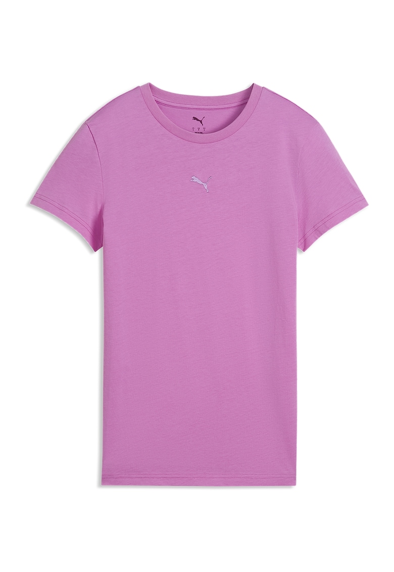 Tricou de bumbac cu logo Essentials - Roz pastel