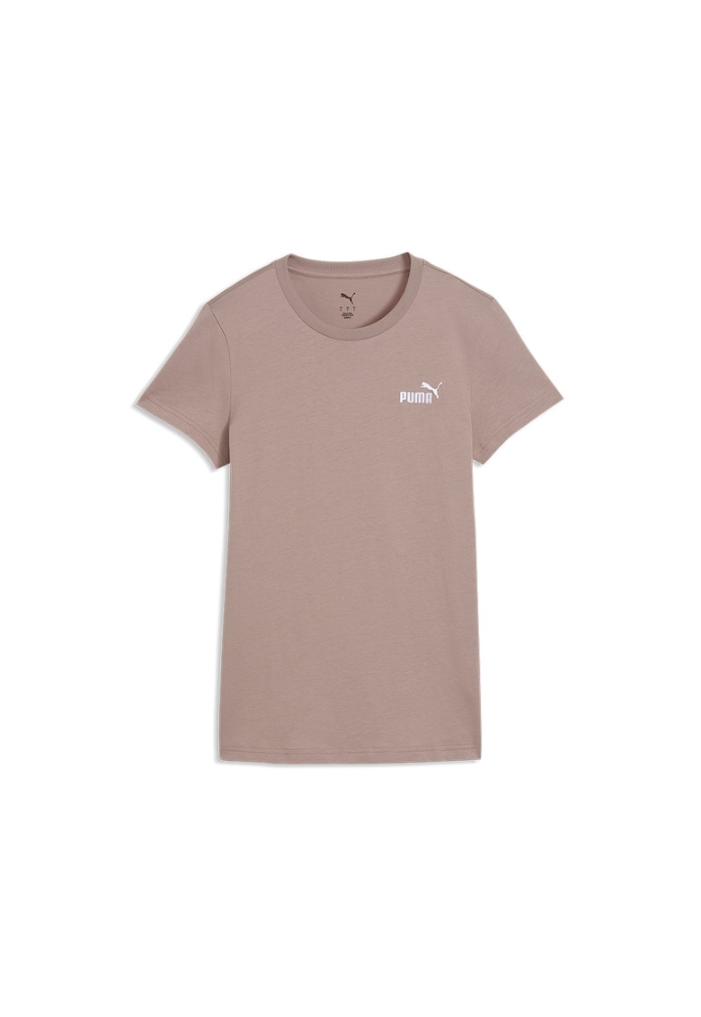 Tricou de bumbac ESS Small No. 1 - Alb/Roz prafuit