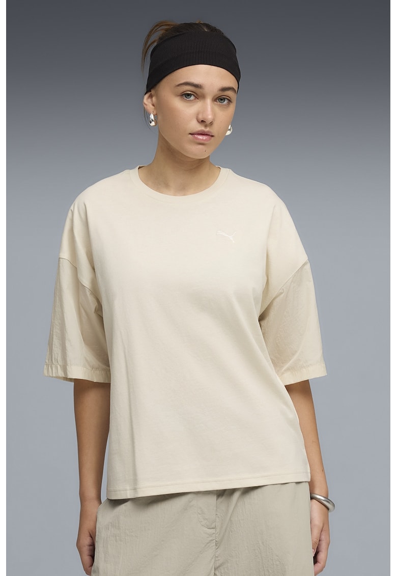 Tricou supradimensionat Her - Bej deschis
