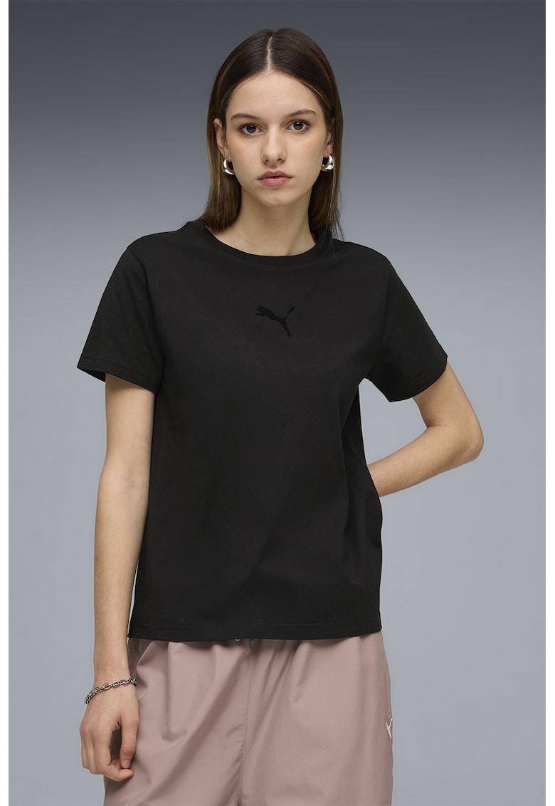 Tricou din bumbac Essential Elevated - Negru