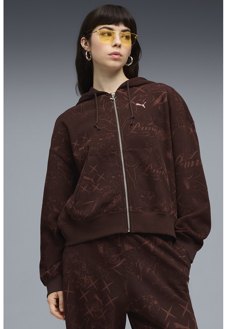 Hanorac supradimensionat Street Glam - Maro cognac