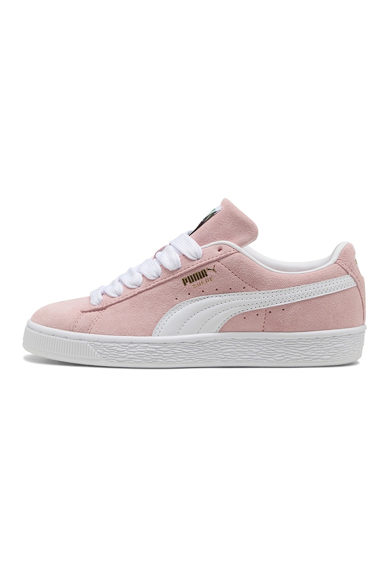 Pantofi sport Classic de piele intoarsa cu garnituri de piele ecologica - Alb/Roz deschis