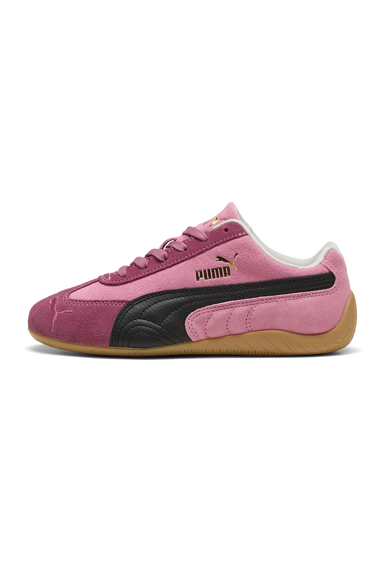 Pantofi sport Speedcat de piele intoarsa - Negru/Roz deschis
