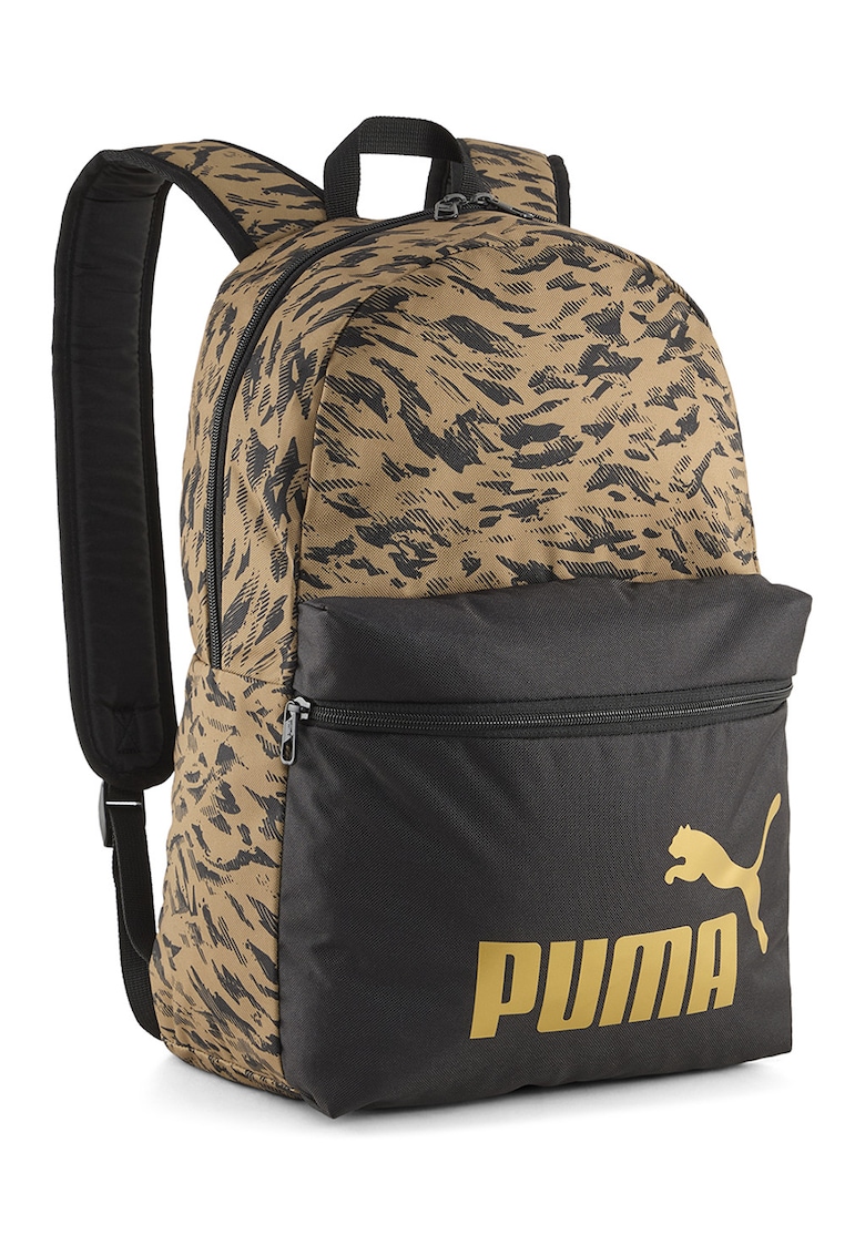 Rucsac cu imprimeu logo PHASE AOP - Negru/Bej
