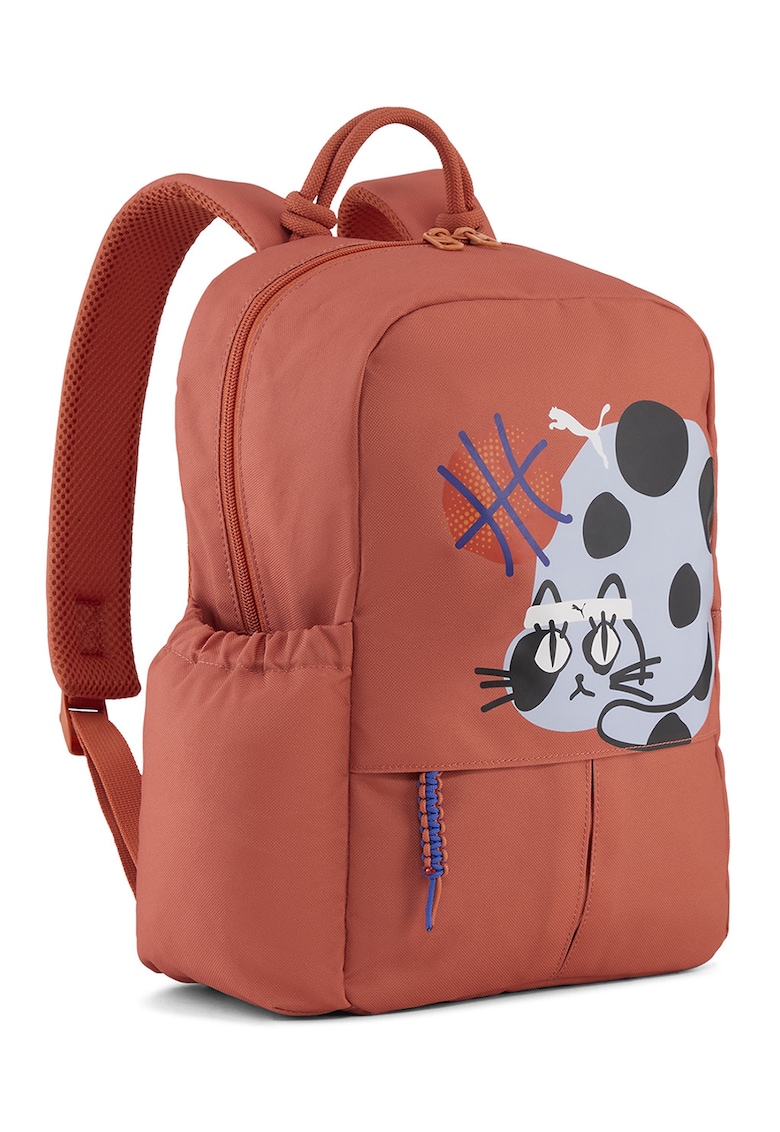 Rucsac mic cu imprimeu grafic ESSENTIALS - Negru/Portocaliu persan/Albastru glaciar