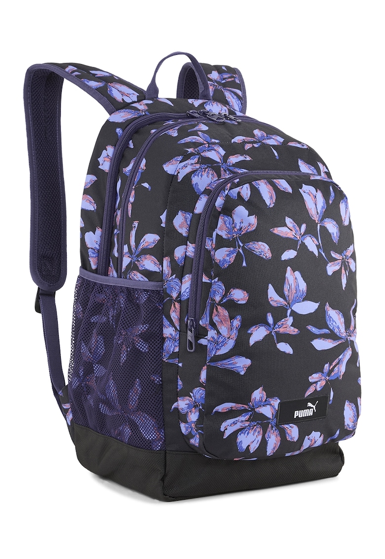 Rucsac unisex cu model Academy - 29 L - Negru - Albastru lavanda - Roz somon