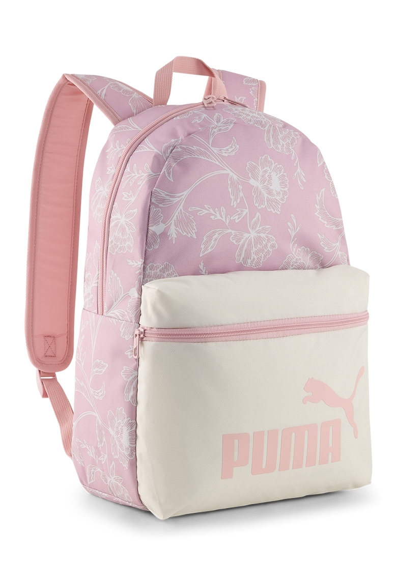 Rucsac cu imprimeu logo PHASE AOP - Alb/Alb fildes/Roz pastel