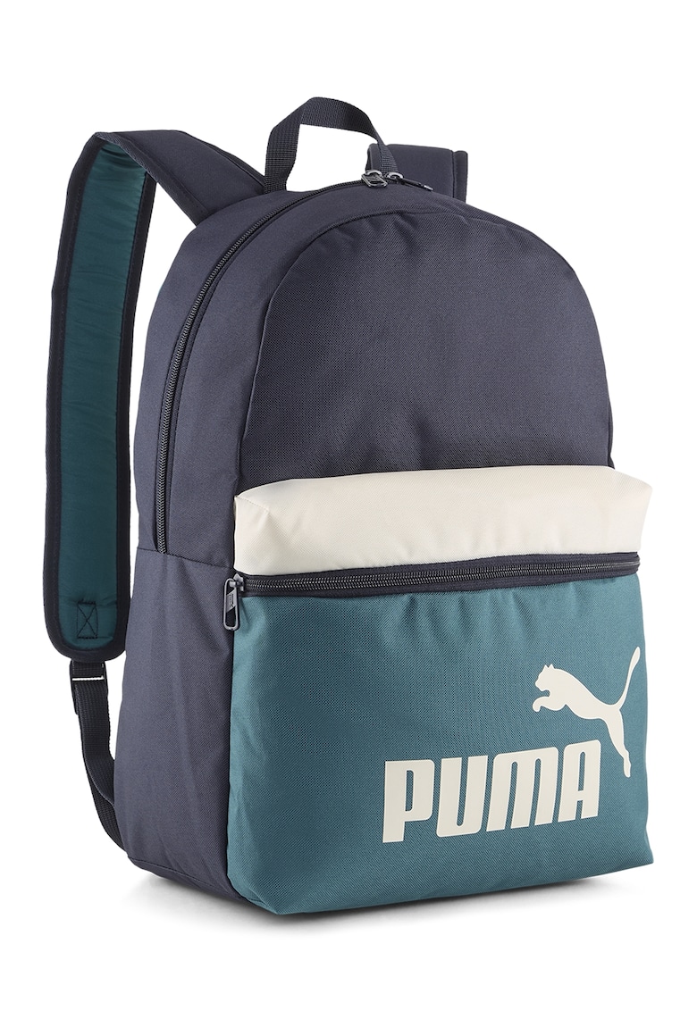 Rucsac cu aspect colorblock PHASE - Alb/Albastru petrol/Bleumarin