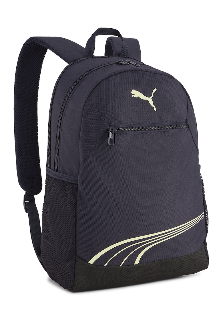 Rucsac unisex cu compartiment pentru laptop FUNDAMENTAL - Alb fildes/Negru/Bleumarin