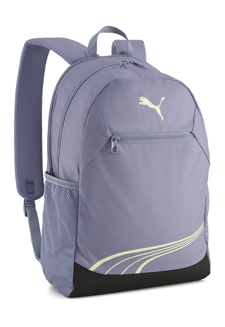Rucsac unisex cu compartiment pentru laptop FUNDAMENTAL - Albastru pastel/Alb fildes