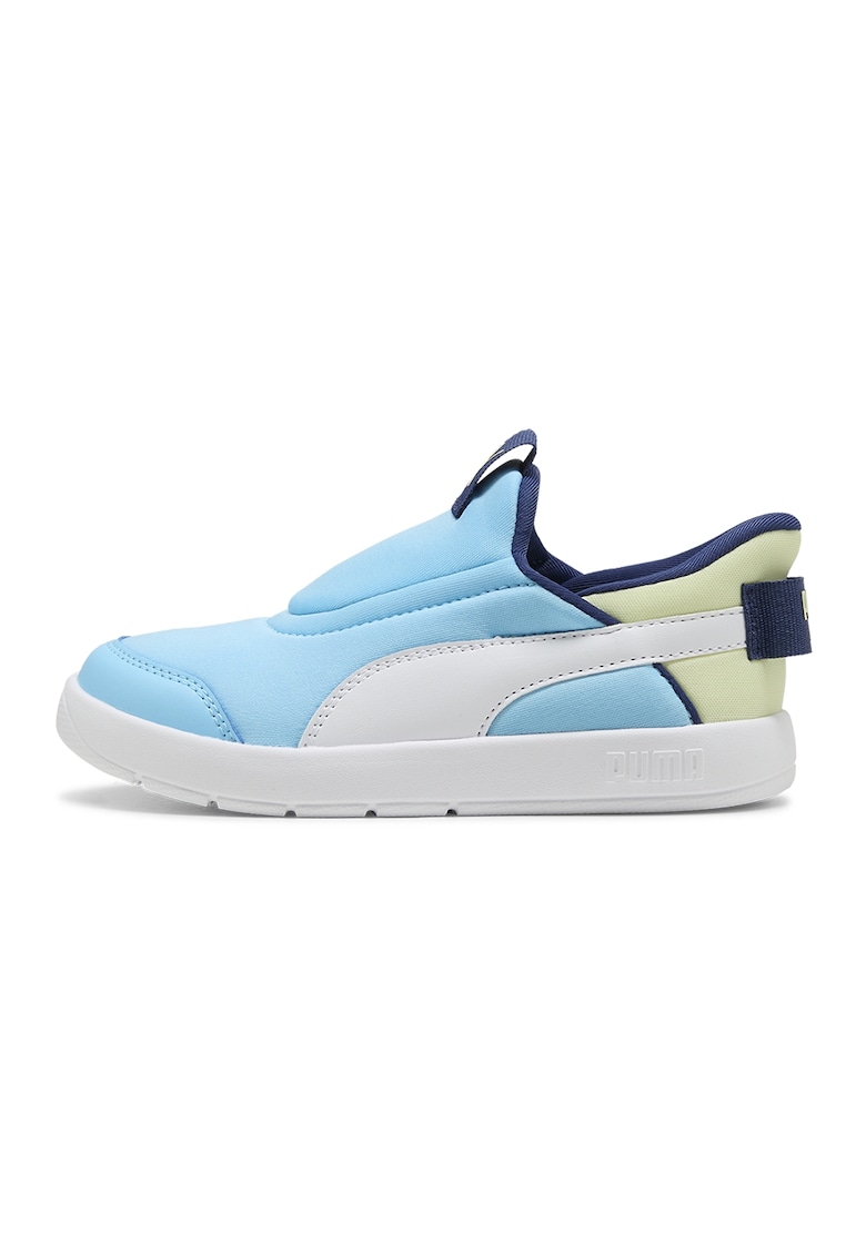 Pantofi sport slip-on Courtflex V3 - Alb/Albastru deschis/Verde fistic