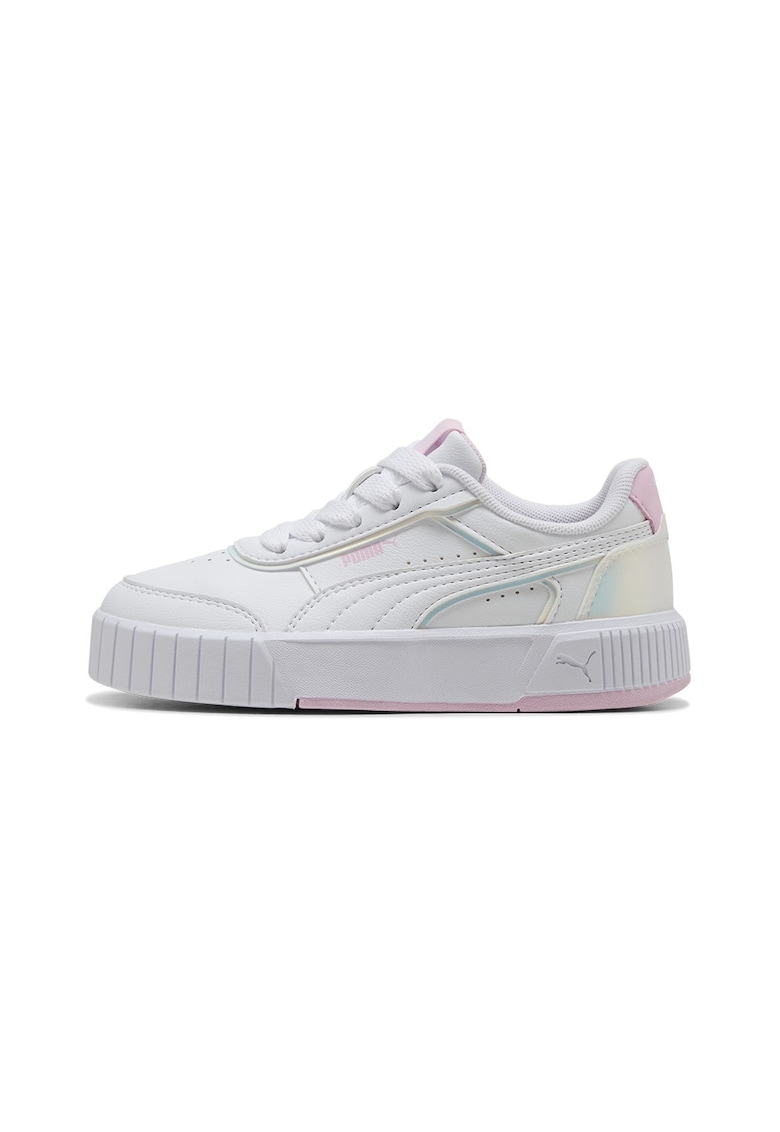 Pantofi sport Carina Mia Holo 2.0 de piele ecologica - Roz pastel/Galben pal/Alb optic