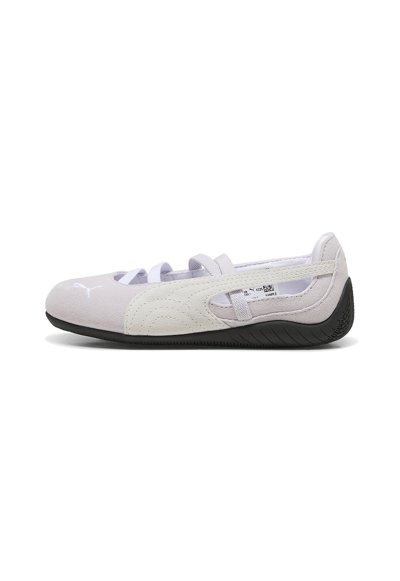 Balerini de piele intoarsa Speedcat - Alb/Roz pal/Bej deschis