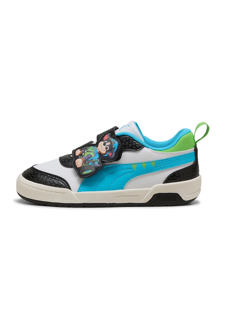 Pantofi Multiflex 2 din piele ecologica cu imprimeu desene animate - Alb/Albastru pastel/Negru