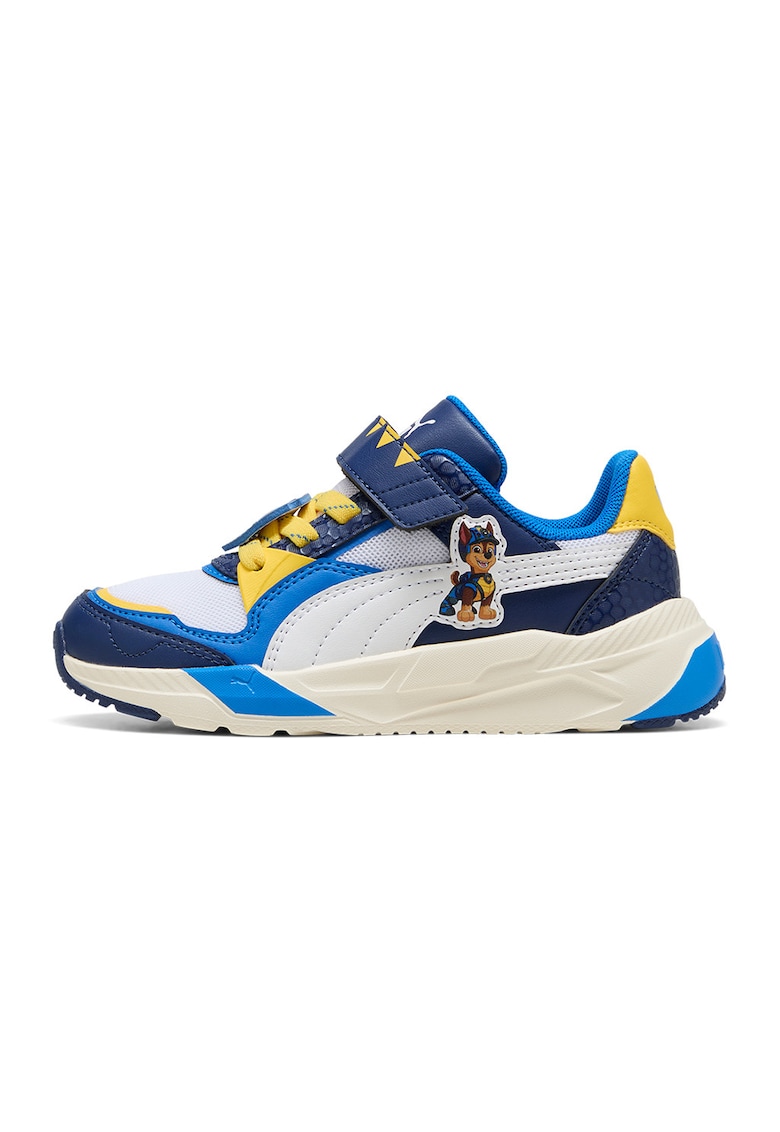 Pantofi sport Trinity 2 din piele ecologica si plasa cu imprimeu desene animate - Galben/Alb optic/Albastru