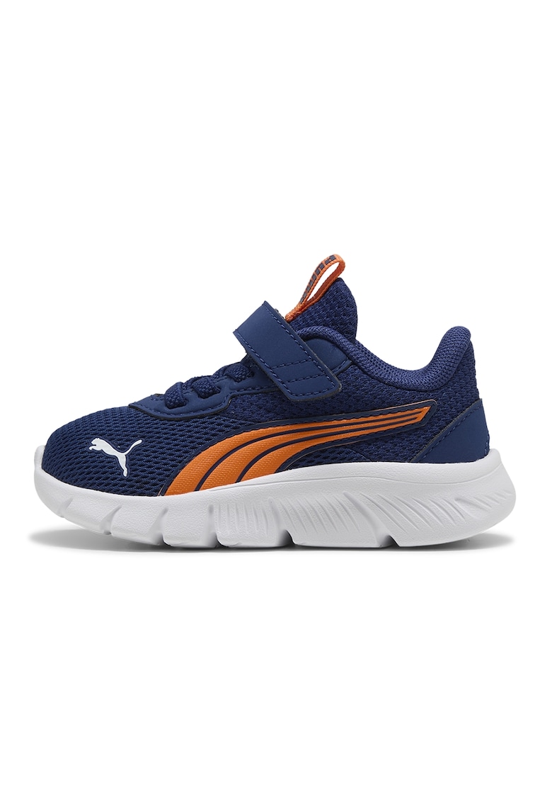 Pantofi sport FlexFocus Modern usori de plasa cu sireturi elastice - Portocaliu mandarina/Alb optic/Bleumarin