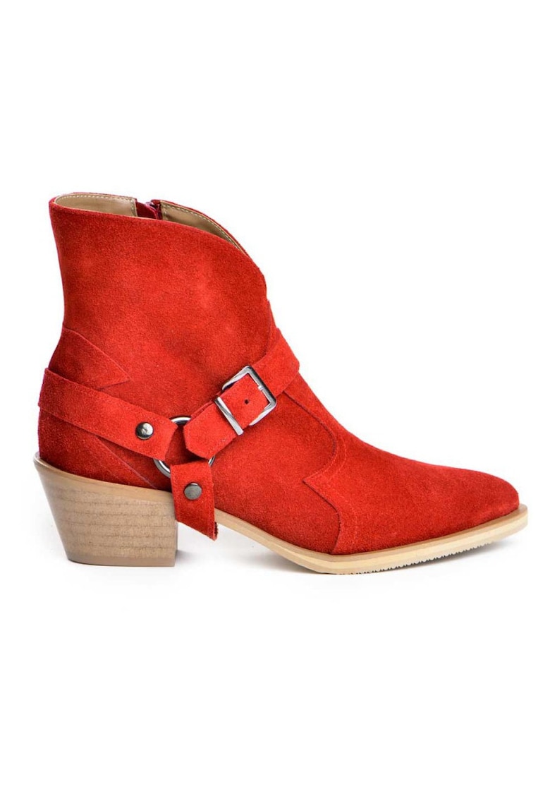 Ciocate dama Piele Naturala Rosu Bronx