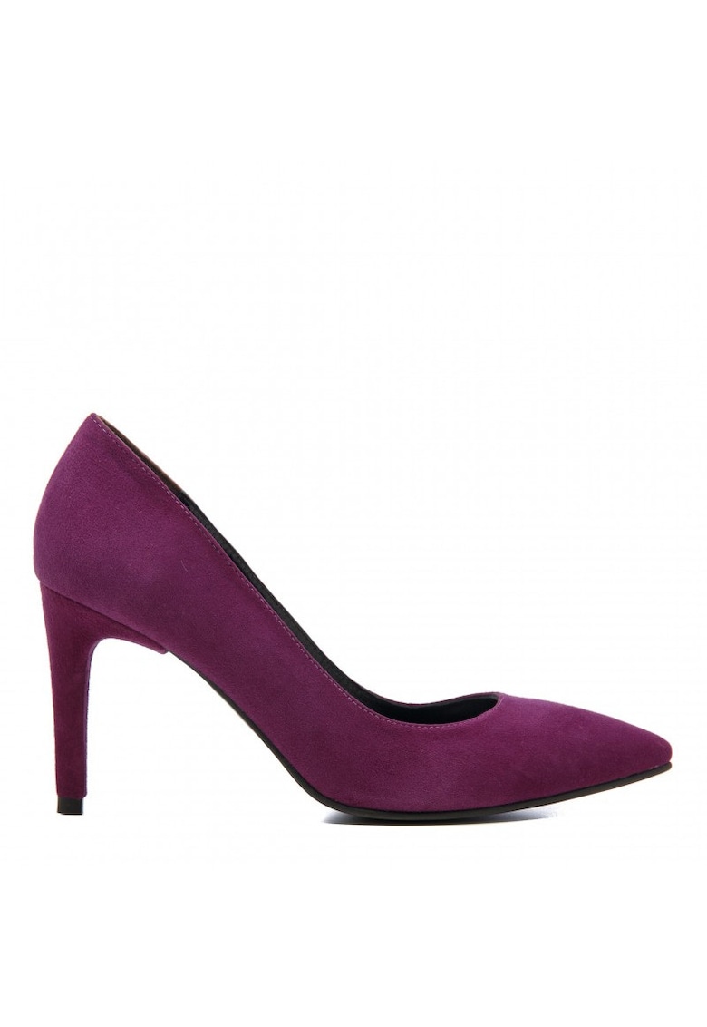 Pantofi stiletto piele naturala Purple Velvet