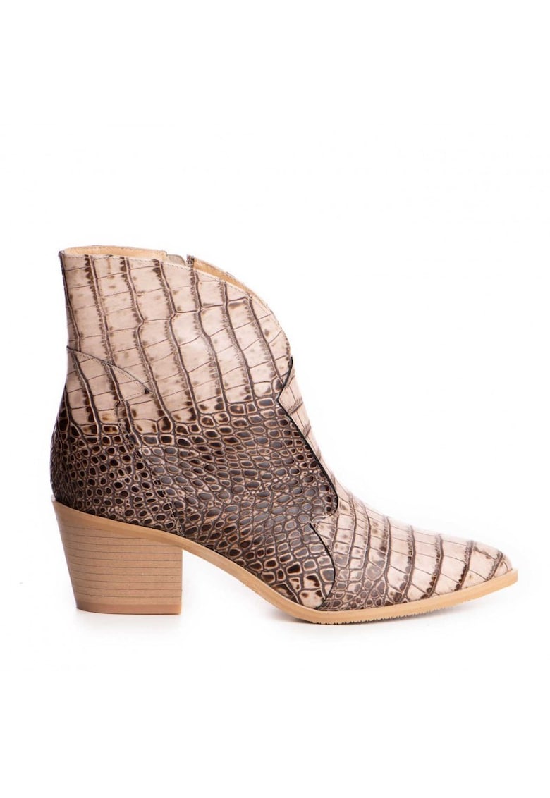 Ciocate dama Piele Naturala Print Bej Bronx